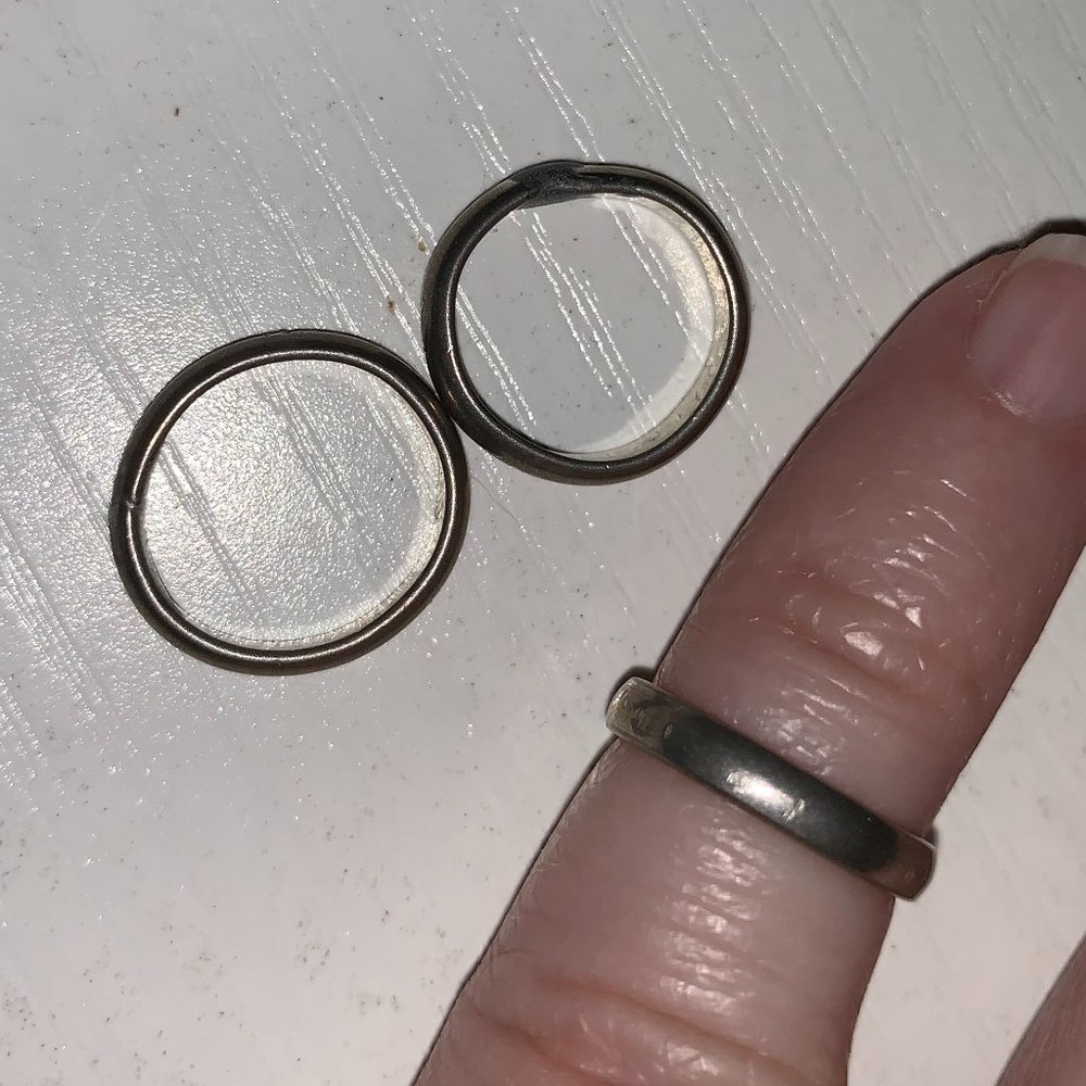3/4 2.5mm Sterling Silver Plain band ring